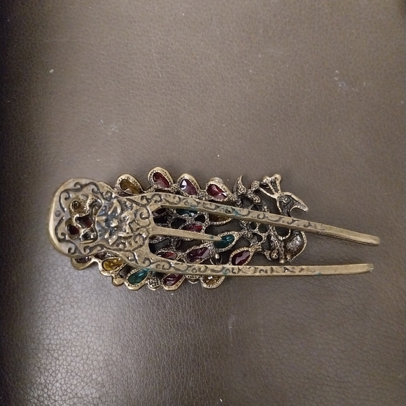 Colorful Peacock Hair Clip - Picture 6 of 6